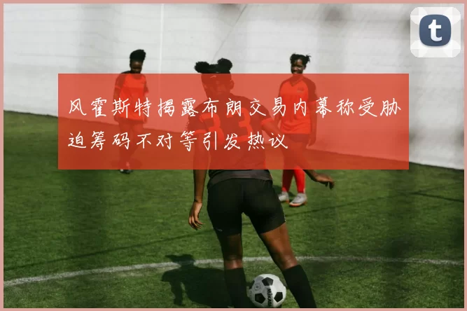 风霍斯特揭露布朗交易内幕称受胁迫筹码不对等引发热议